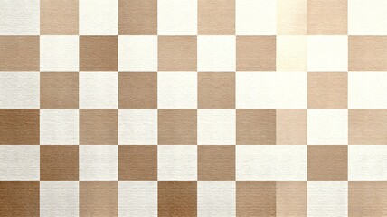 Classic Brown and Cream Gingham Check