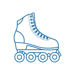 Roller Skate Icon – Inline Skating Outline Vector Design