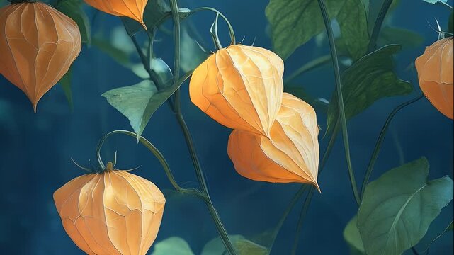 Physalis lantern plant.