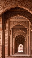 Ornate Indian Arched Passageways