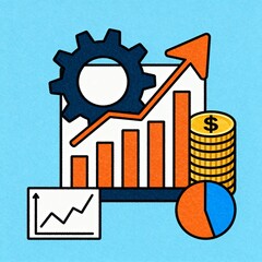 sales graphic illustration, investment concept