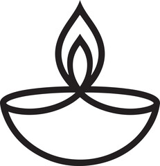 Burning candle on a white background. flat icon for web sites. Vector illustration