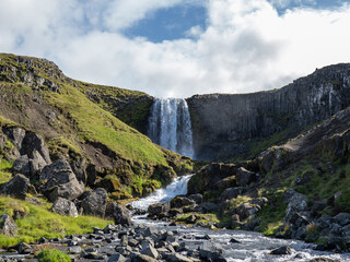 The waterfall Svodufoss in Iceland