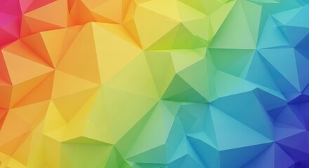 Vibrant multicolored polygonal background showcasing a spectrum of colors and shapes