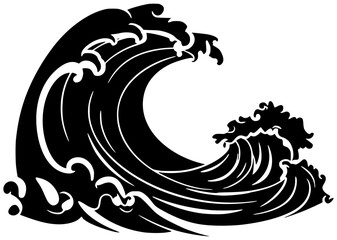 ocean illustration nature silhouette blue logo sea icon wave outline water power surf splash beach summer motion travel liquid shape adults vector graphic background