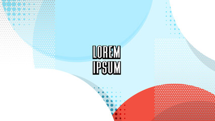 Abstract modern pop art geometric posters with circles, dots, and halftone. Minimalistic design for wall art decoration, flyers, banners, postcards, or brochure cover design