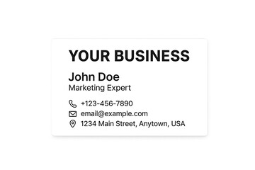 Professional contact card