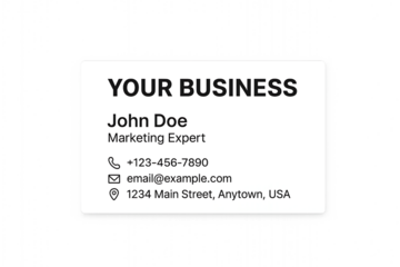 Professional contact card