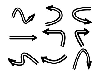 Arrow Icons Set – Minimalist Direction Arrows Pack for Navigation, UI/UX, and Infographics.