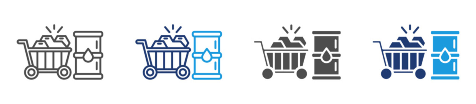 raw materials icon sheet multiple style