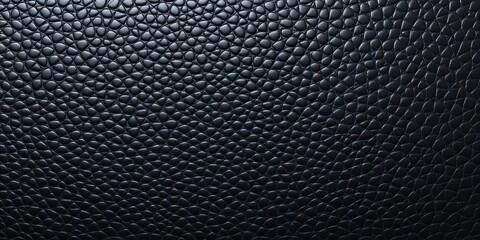 Deep, pebbled black leather surface, showing subtle wrinkles and natural grain,  material,  product photography