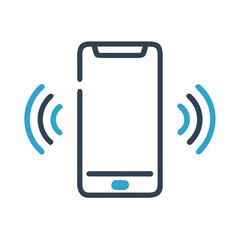 Vibrating  phone simple icon set. Smartphone vibrating. Phone sign. 2