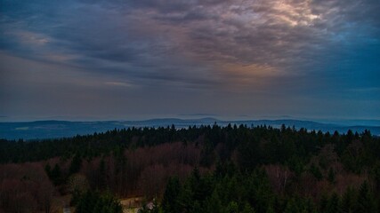 autumn nature in bohemian forest cesky les in czechia