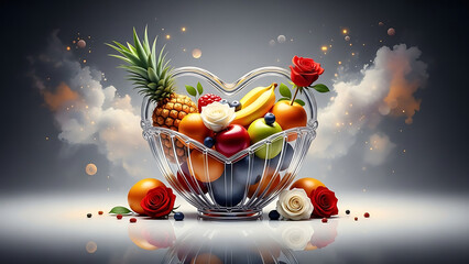"Fresh Vegetable Basket", "Organic Farm Veggies", "Healthy Food Assortment", "Tropical Fruit Basket", "Fresh Mixed Fruits", "Exotic Fruit Assortment", generation IA