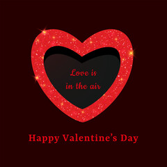 Happy Valentines day. Poster, greeting card, cover, label, sale promotion templates, background. Vector illustration