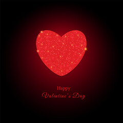 Happy Valentines day. Poster, greeting card, cover, label, sale promotion templates, background. Vector illustration
