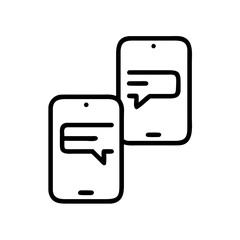 Messaging   phone simple icon set. Smartphone Messaging. Phone sign.