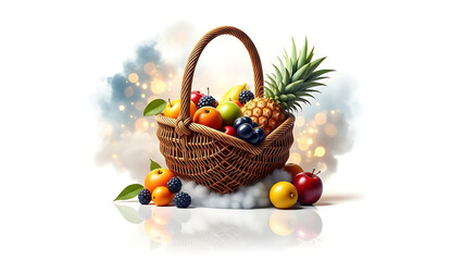 "Fresh Vegetable Basket", "Organic Farm Veggies", "Healthy Food Assortment", "Tropical Fruit Basket", "Fresh Mixed Fruits", "Exotic Fruit Assortment", generation IA