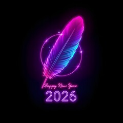 Elegant Feather New Year Greeting Background &ndash; 4K Wallpaper