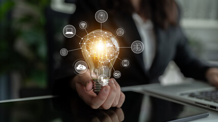 A visual of artificial intelligence network connecting AI, network, and system across a structured digital platform for seamless AI communication Latch