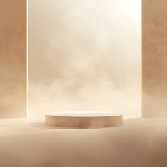 Obraz premium Empty luxurious bathroom with gold walls and modern fixtures
