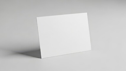 Blank White Card Mockup Template Isolated on Gray Background Presentation