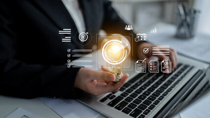 Concept of time management and productivity. Using tools like calendars and checklists to schedule tasks, set goals, and meet project deadlines for business efficiency. Fermion