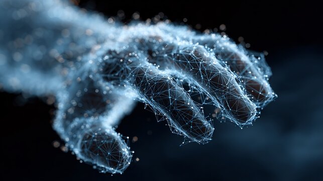 Modern digital hand reaching out with glowing network connections for innovative technology concepts and future possibilities
