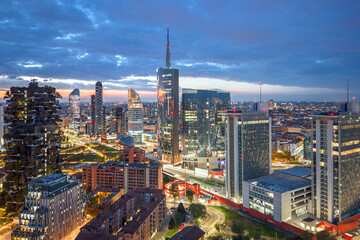 Milan, Italy Cityscape at Dawn 1827