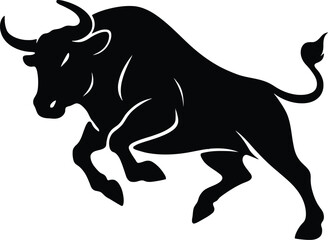 Black Silhouette of a Standing Deer with Antlers on a Transparent Background animal