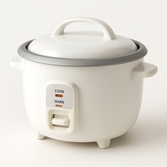 Small ceramic measuring jug isolated on white