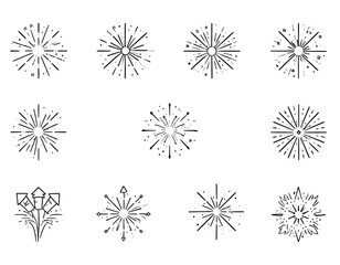 Obraz premium illustration set vector pattern happy new year