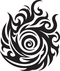black and white swirl ornament