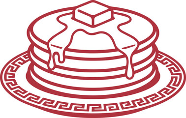 vector illustration food cake, cream, taco, coffee, burger, egg, pizza fries 