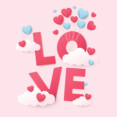 Valentines Day background, romantic heart Valentines