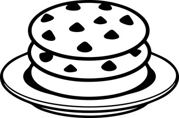 vector illustration food cake, cream, taco, coffee, burger, egg, pizza fries 