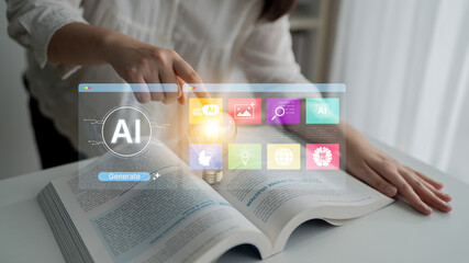 A user interface for a generative AI platform. This technology uses machine learning to create new...