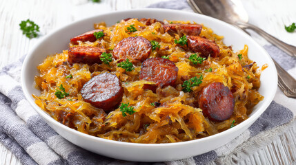 Traditional Polish Bigos in Modern Kitchen &ndash; AI Generative
