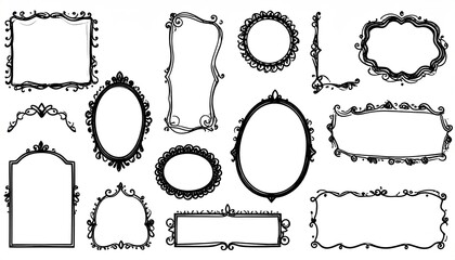 Elegant Decorative Frame Collection - Ornate Vintage Border Designs.