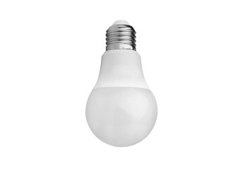 White led light bulb isolated on transparent background