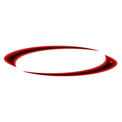 スタイリッシュなぷっくりした光沢のある3Dフレーム。血のような赤のデコレーション素材のイラスト