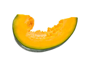 Slice of ripe pumpkin isolated on transparent background