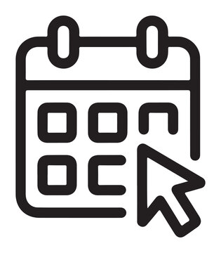 Outline icon set for online booking appointment slots