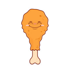 Fried Chicken leg smile face cartoon cute