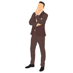Fototapeta premium Businessman in action vector illustration on white background.