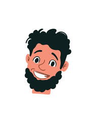 young man with cheerful expression portrait