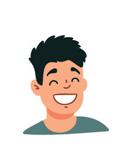 happy young man portrait with positive mood