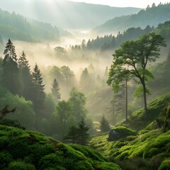 morning in the mountains