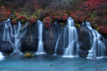 Hraunfossar in autum