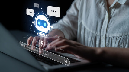 AI assistant with voice chat interface, combining smart chatbot, voice command, and AI-powered...